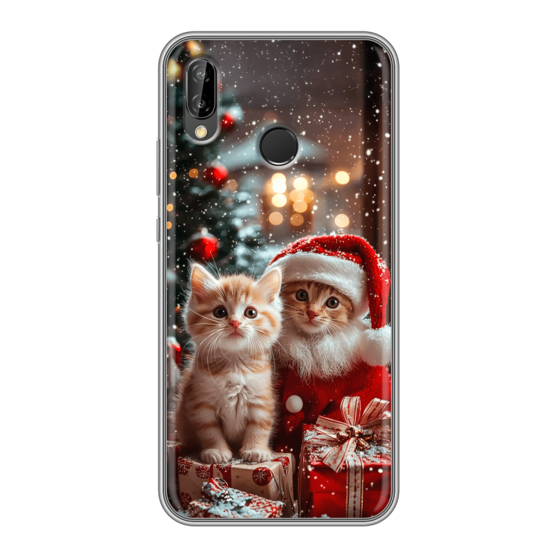 Силиконовый чехол на Huawei P20 Lite с принтом Новый год Силиконовый чехол на Huawei P20 Lite с принтом Новый год