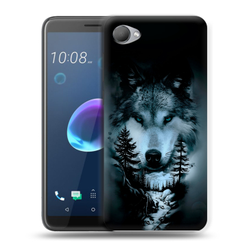 Силиконовый чехол на HTC Desire 12 с принтом Лесной волк