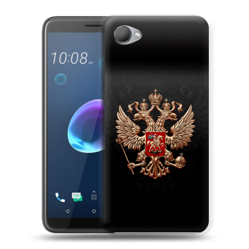 Силиконовый чехол на HTC Desire 12 с принтом Герб России