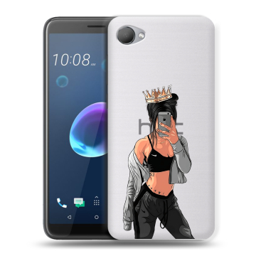 Силиконовый чехол на HTC Desire 12 с принтом Женские принты