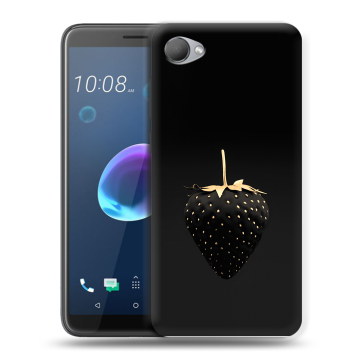 Силиконовый чехол на HTC Desire 12 с принтом Черная клубника