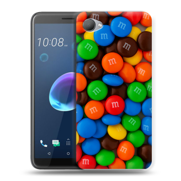 Силиконовый чехол на HTC Desire 12 с принтом Конфеты