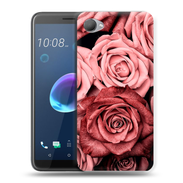Силиконовый чехол на HTC Desire 12 с принтом Цветы розы