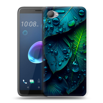Силиконовый чехол на HTC Desire 12 с принтом Листья