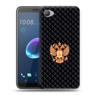 Силиконовый чехол на HTC Desire 12 с принтом Герб России принт