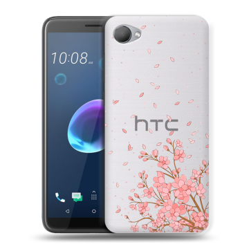 Силиконовый чехол на HTC Desire 12 с принтом Ветка сакуры Силиконовый чехол на HTC Desire 12 с принтом Ветка сакуры