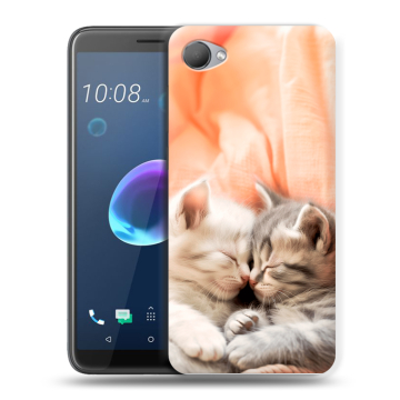 Силиконовый чехол на HTC Desire 12 с принтом Котята