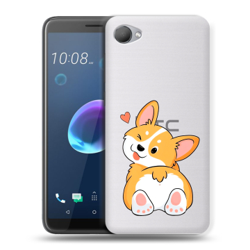 Силиконовый чехол на HTC Desire 12 с принтом Корги Силиконовый чехол на HTC Desire 12 с принтом Корги
