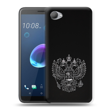 Силиконовый чехол на HTC Desire 12 с принтом Герб России