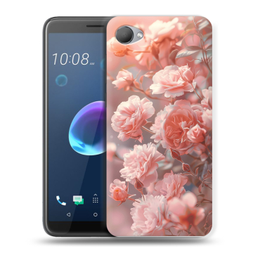 Силиконовый чехол на HTC Desire 12 с принтом Розовые розы Силиконовый чехол на HTC Desire 12 с принтом Розовые розы
