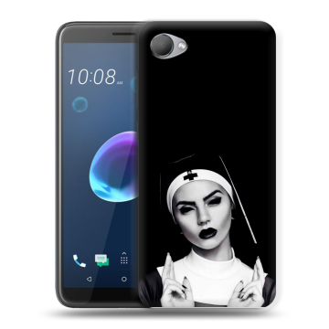 Силиконовый чехол на HTC Desire 12 с принтом монашка Силиконовый чехол на HTC Desire 12 с принтом монашка