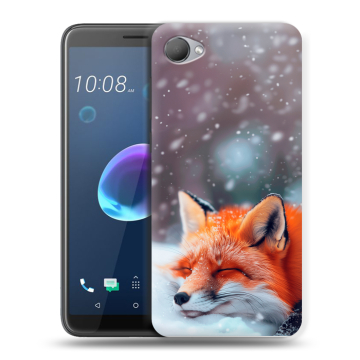 Силиконовый чехол на HTC Desire 12 с принтом лиса Силиконовый чехол на HTC Desire 12 с принтом лиса