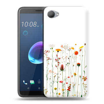 Силиконовый чехол на HTC Desire 12 с принтом цветы Силиконовый чехол на HTC Desire 12 с принтом цветы