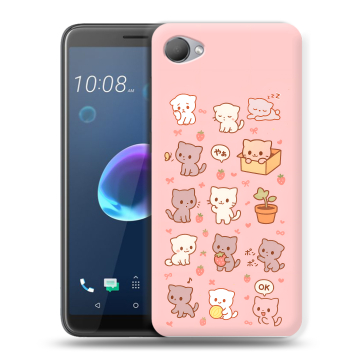 Силиконовый чехол на HTC Desire 12 с принтом Hello Kitty Хелоу Кити