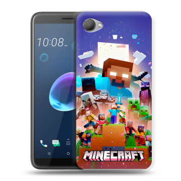 Силиконовый чехол на HTC Desire 12 с принтом Майнкрафт Minecraft Силиконовый чехол на HTC Desire 12 с принтом Майнкрафт Minecraft
