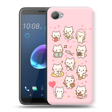 Силиконовый чехол на HTC Desire 12 с принтом Hello Kitty Хелоу Кити