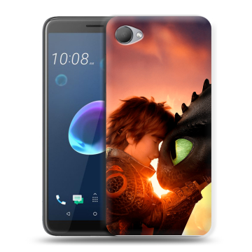 Силиконовый чехол на HTC Desire 12 с принтом Как приручить дракона
