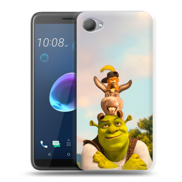 Силиконовый чехол на HTC Desire 12 с принтом Шрек Shrek