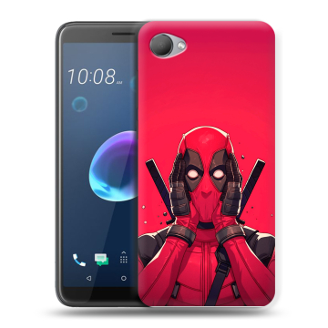 Силиконовый чехол на HTC Desire 12 с принтом Дедпул Deadpool