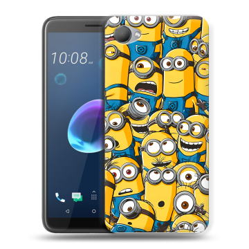 Силиконовый чехол на HTC Desire 12 с принтом Миньоны