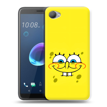 Силиконовый чехол на HTC Desire 12 с принтом спанчбоб спанч боб