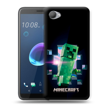 Силиконовый чехол на HTC Desire 12 с принтом Майнкрафт Minecraft