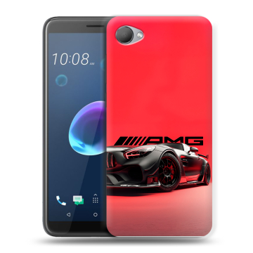 Силиконовый чехол на HTC Desire 12 с принтом Мерседес Mercedes AMG