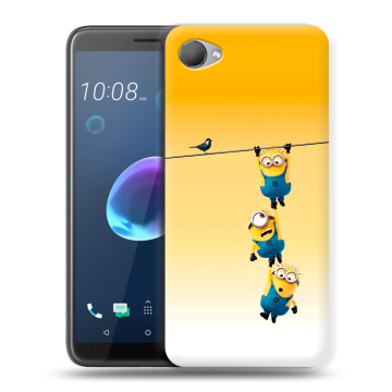 Силиконовый чехол на HTC Desire 12 с принтом Миньоны