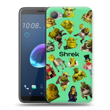 Силиконовый чехол на HTC Desire 12 с принтом Шрек Shrek