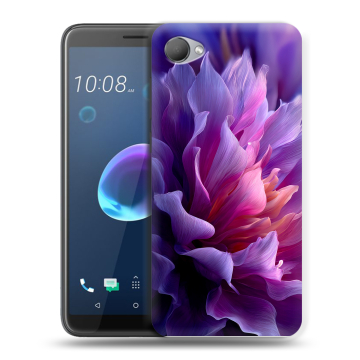 Силиконовый чехол на HTC Desire 12 с принтом женский цветы