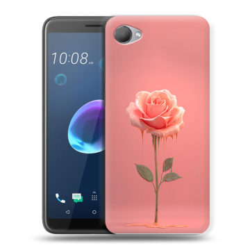 Силиконовый чехол на HTC Desire 12 с принтом Розовая роза