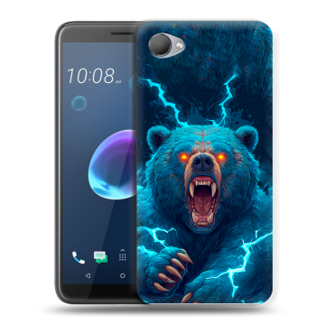 Силиконовый чехол на HTC Desire 12 с принтом Медведь