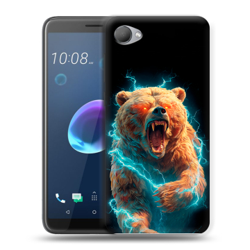 Силиконовый чехол на HTC Desire 12 с принтом Медведь