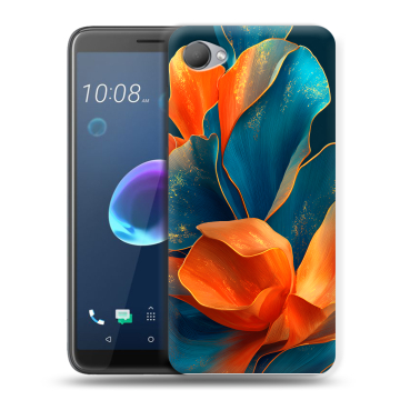 Силиконовый чехол на HTC Desire 12 с принтом Цветы