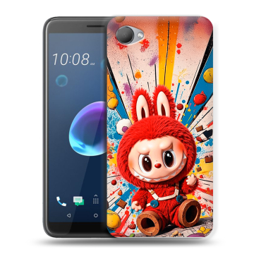 Силиконовый чехол на HTC Desire 12 с принтом Labubu Лабубу