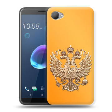 Силиконовый чехол на HTC Desire 12 с принтом Герб Флаг России
