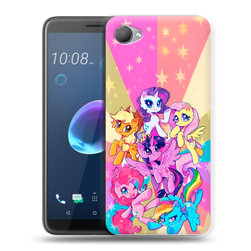 Силиконовый чехол на HTC Desire 12 с принтом My little pony Дружба чудо