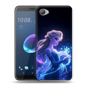 Силиконовый чехол на HTC Desire 12 с принтом Холодное сердце Frozen