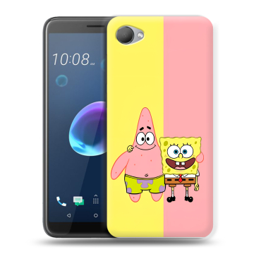 Силиконовый чехол на HTC Desire 12 с принтом Спанч боб Спанчбоб