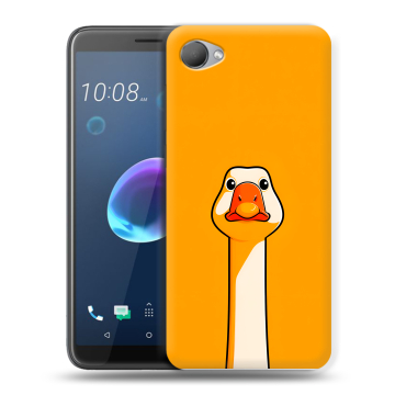 Силиконовый чехол на HTC Desire 12 с принтом Смешная утка