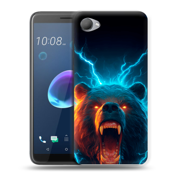 Силиконовый чехол на HTC Desire 12 с принтом Медведь