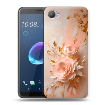 Силиконовый чехол на HTC Desire 12 с принтом женский