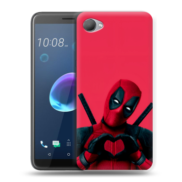 Силиконовый чехол на HTC Desire 12 с принтом Дедпул Deadpool