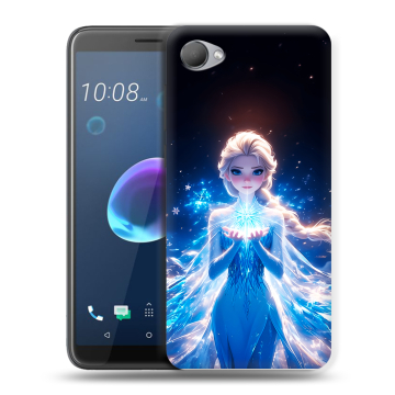 Силиконовый чехол на HTC Desire 12 с принтом Холодное сердце Frozen