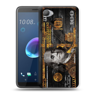 Силиконовый чехол на HTC Desire 12 с принтом Доллар деньги