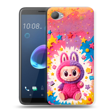 Силиконовый чехол на HTC Desire 12 с принтом Labubu Лабубу