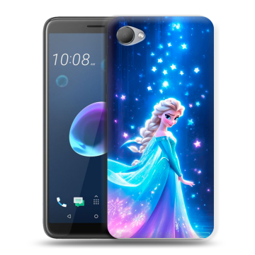 Силиконовый чехол на HTC Desire 12 с принтом Холодное сердце Frozen