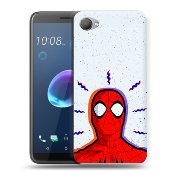 Силиконовый чехол на HTC Desire 12 с принтом Spiderman Человек паук
