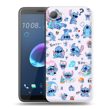 Силиконовый чехол на HTC Desire 12 с принтом Лило и Стич