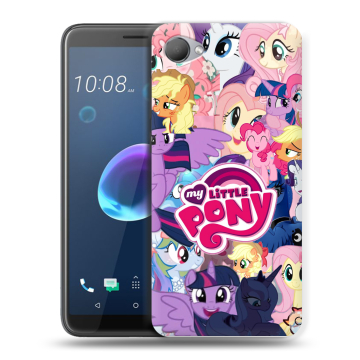 Силиконовый чехол на HTC Desire 12 с принтом My little pony Дружба чудо